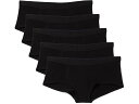 (取寄) パクト レディース エブリデイ ボーイ ショート 5-パック PACT women Everyday Boy Short 5-Pack Black