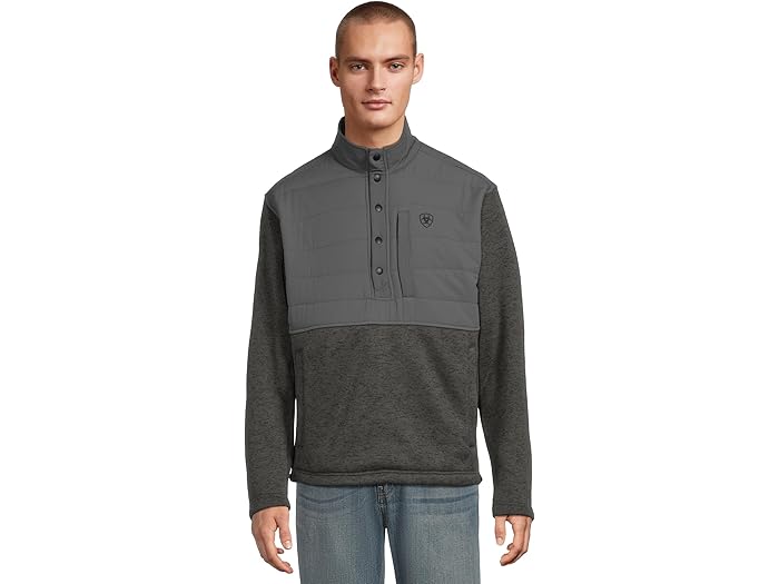 (取寄) アリアット メンズ コールドウェル リインフォースド スナップ セーター Ariat men Caldwell Reinforced Snap Sweater Grey