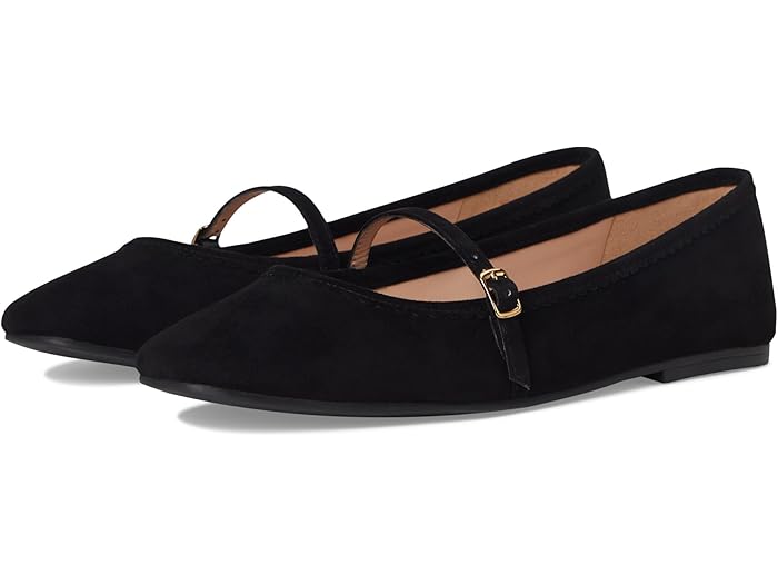 (取寄) コールハーン レディース エレナ スカルプド メリージェーン バレエ フラッツ Cole Haan women Yelena Scalloped Maryjane Ballet Flats Black Suede