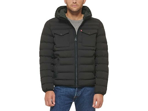 (取寄) リーバイス メンズ ストレッチ ツー-ポケット キルテッド ジャケット Levi's men Stretch Two-Pocket Quilted Jacket Black (取寄) リーバイス メンズ ストレッチ ツー-ポケット キルテッド ジャケット Levi's men Stretch Two-Pocket Quilted Jacket Black