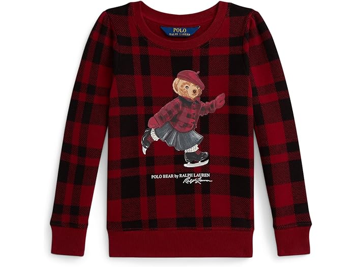 (取寄) ラルフローレン キッズ ガールズ プレイド ポロ ベアー フリース スウェットシャツ (トドラー/..