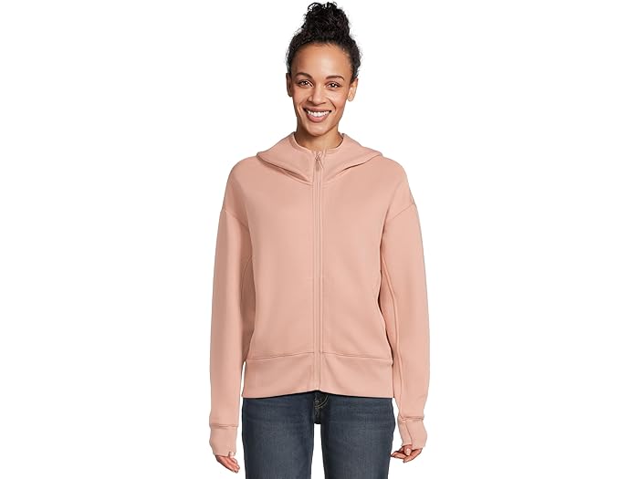 (取寄) エルエルビーン レディース マルチスポーツ フル ジップ フーデット スウェットシャツ L.L.Bean women Multisport Full Zip Hooded Sweatshirt Adobe Rose