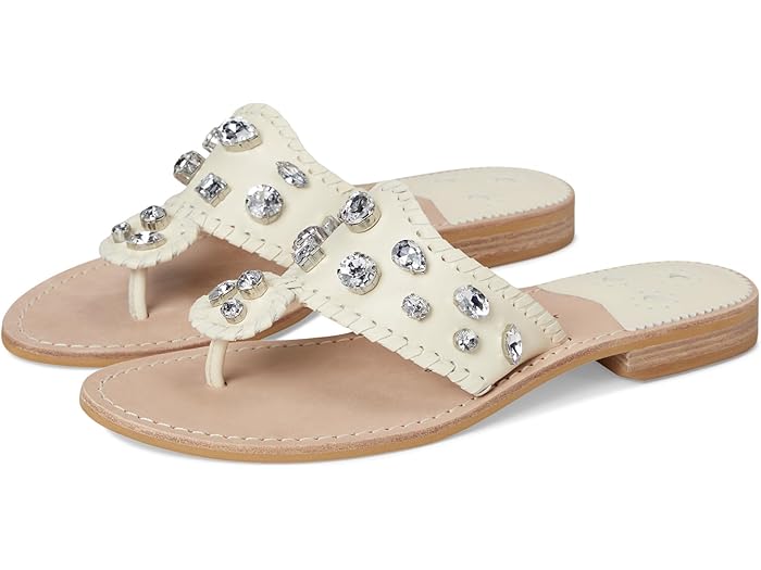 (���) ����å� �����㡼�� ��ǥ����� ����å��� �ե�å� ���奨��� ������� Jack Rogers women Jacks Flat Jeweled...