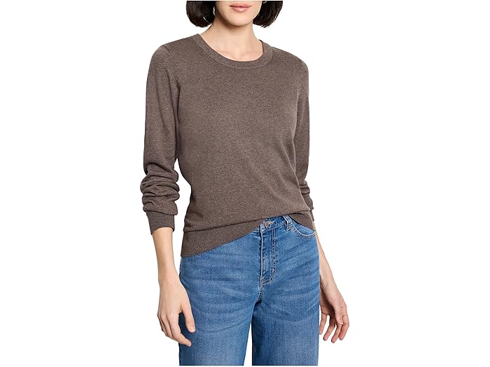 (取寄) ニックゾー レディース ピュア コットン クルー ネック セーター NIC+ZOE women Pure Cotton Crew Neck Sweater Cocoa
