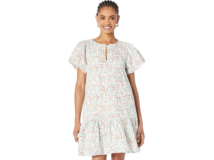 (取寄) リラ P レディース フラッター スリーブ プリンテッド ボイル ドレス Lilla P women Flutter Sl..