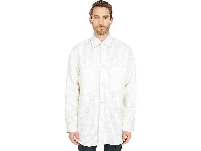 (取寄) フェイスコネクション メンズ ツイード オーバーシャツ Faith Connexion men Tweed Overshirt White