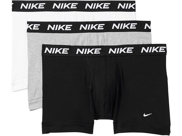 楽天スウィートラグ（取寄） ナイキ メンズ オール デイ コットン ストレッチ ウィズ フライ トランク 3-パック Nike men All Day Cotton Stretch with Fly Trunk 3-Pack White/Heather Grey/Black