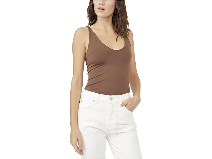 (取寄) フリーピープル レディース シームレス V-ネック カミ Free People women Seamless V-Neck Cami Chocolate Lava