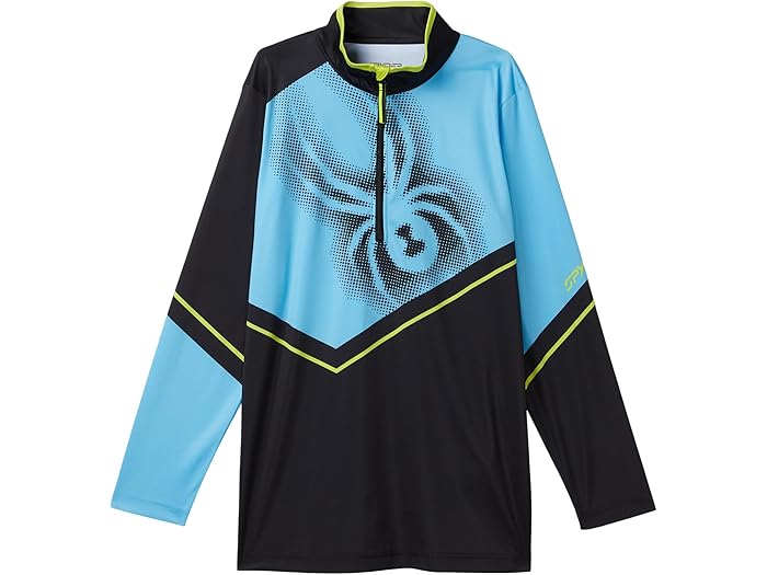 (取寄) スパイダー キッズ ボーイズ ライダー 1/2 ジップ (ビッグ キッド) Spyder Kids boys Ryder 1/2 Zip (Big Kid) Cyan Blue