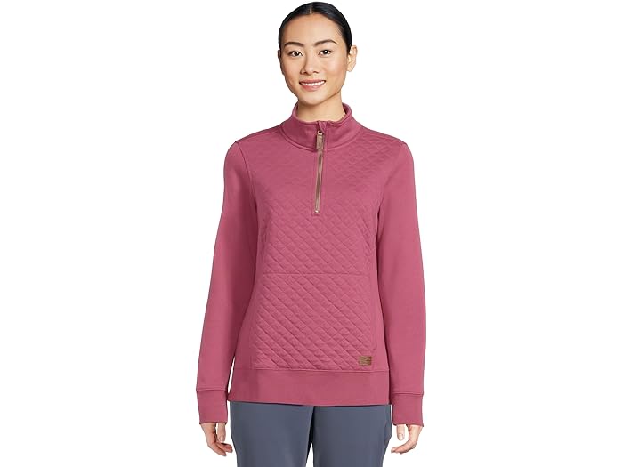 (取寄) エルエルビーン レディース キルテッド スウェットシャツ 1/4 ジップ プルオーバー ロング スリ..