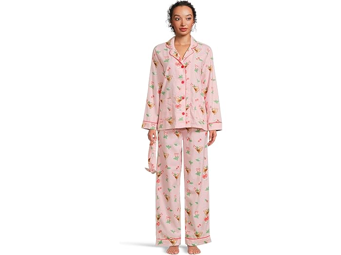(���) �ԡ� ������ ����١��� ��ǥ����� �ե��ͥ� Pj ���å� ������ �إåɥХ�� P.J. Salvage women Flannel PJ Se...