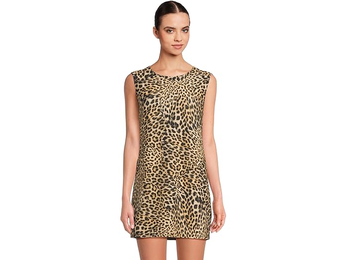 (取寄) ノーマ カマリ レディース スリーブレス テーラード ミニ ドレス Norma Kamali women Sleeveless Tailored Mini Dress Cheetah Patch(4)