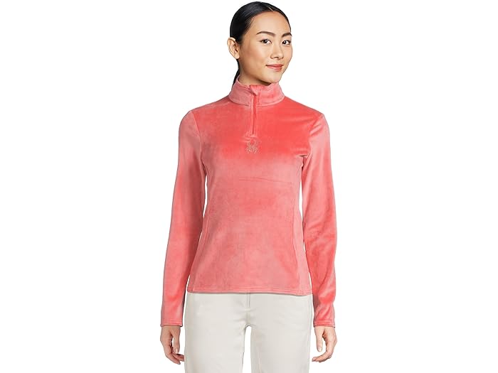 (取寄) スパイダー レディース シマー バグ 1/2 ジップ Spyder women Shimmer Bug 1/2 Zip Coral Haze