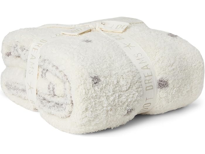 (取寄) ベアフットドリームス キッズ コージシック オーガニック ドット ストローラー ブランケット Barefoot Dreams Kids CozyChic Organic Dot Stroller Blanket Cream-pewter