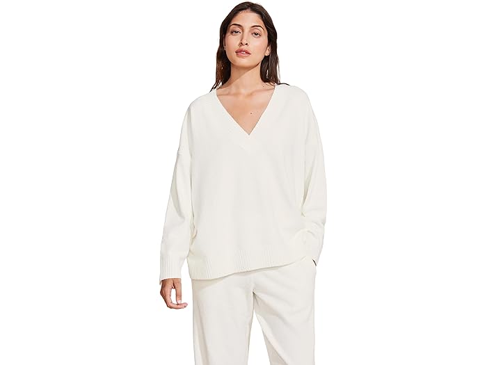 楽天スウィートラグ（取寄） エバージェイ レディース リサイクル ブークル - ザ V-ネック トップ Eberjey women Recycled Boucle - The V-Neck Top Ivory
