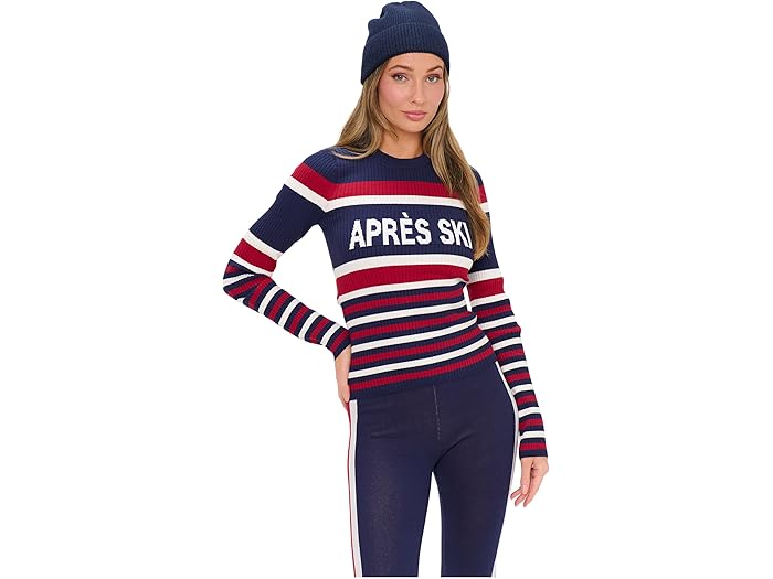 (取寄) ショウ ミー ユア ムームー レディース スロープス セーター Show Me Your Mumu women Slopes Sweater Navy Apres Ski Stripe