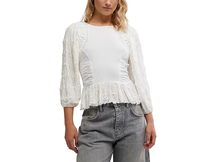 (取寄) フリーピープル レディース オリーヴァ トップ Free People women Oliva Top Optic White