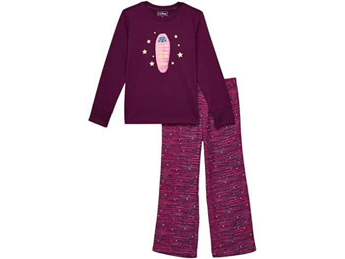 () GGr[ LbY tl pW} (rbO LbY) L.L.Bean kids L.L.Bean Flannel Pajamas (Big Kids) Plum Grape Under the Stars