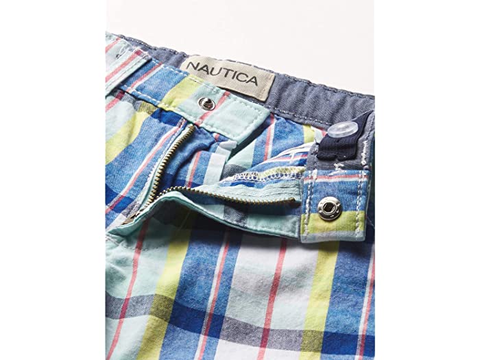 (取寄) ノーティカ ボーイズ ボーイズ フラッツ フロント プレイド ショーツ Nautica boys Boys Flat Front Plaid Shorts Blue Tiny Plaid