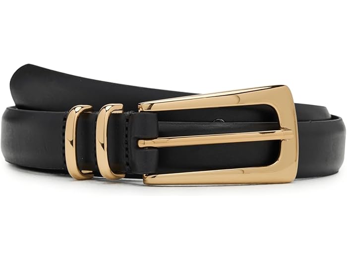 (取寄) メイドウェル レディース エロンゲート バックル ベルト Madewell women Elongated Buckle Belt True Black(4.0)