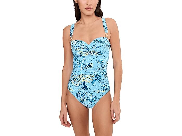 (取寄) リリー ピュリッツァー レディース ワン ピース Lilly Pulitzer women Solaria One Piece Bellevue Blue Breakers Beach