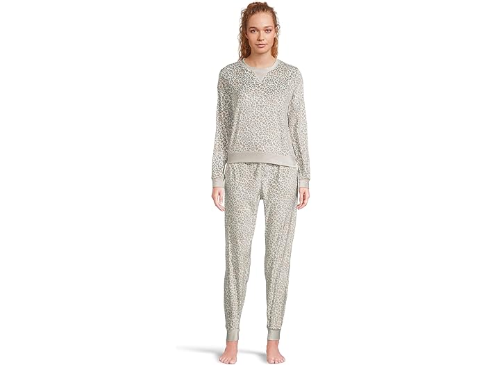 (���) ��ǥ����� ����ץ꡼ �������� ���� ���å� HONEYDEW women Simply Cozy Long Set Snow Leopard