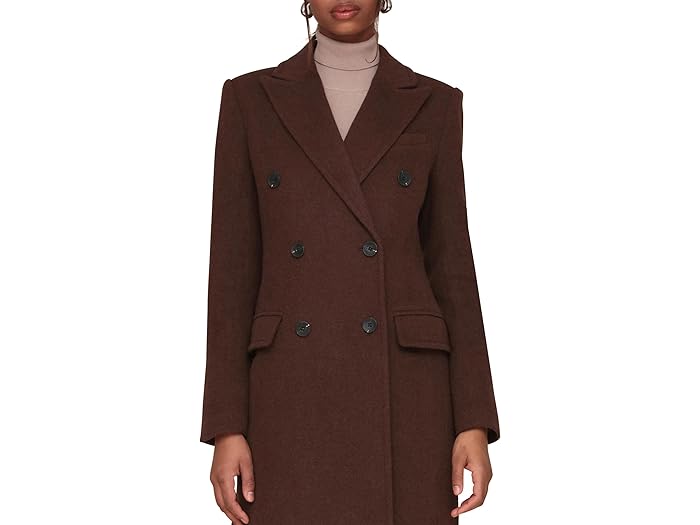 (���) �������å���ե��� ��ǥ����� ���ȥ��� �������� ������饹 ������ Avec Les Filles women Strong Shoulder Hourglass Coat Espresso