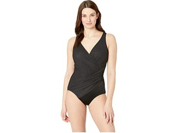 (取寄) ミラクルスーツ レディース ソリッド DD-カップ ワンピース Miraclesuit women Solid DD-Cup Oceanus One-Piece Black