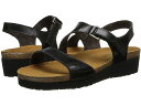 (取寄) ナオト レディース パメラ Naot women Pamela Black Madras Leather