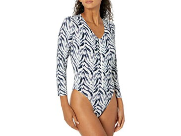 (取寄) ノーマ カマリ レディース ウィメンズ スタンダード ラッシュガード Norma Kamali women Womens Standard Rashguard Chevron Zebra