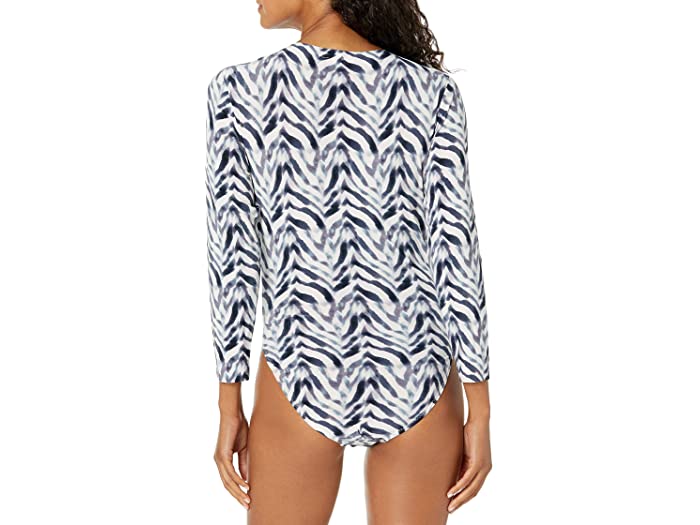 (取寄) ノーマ カマリ レディース ウィメンズ スタンダード ラッシュガード Norma Kamali women Womens Standard Rashguard Chevron Zebra