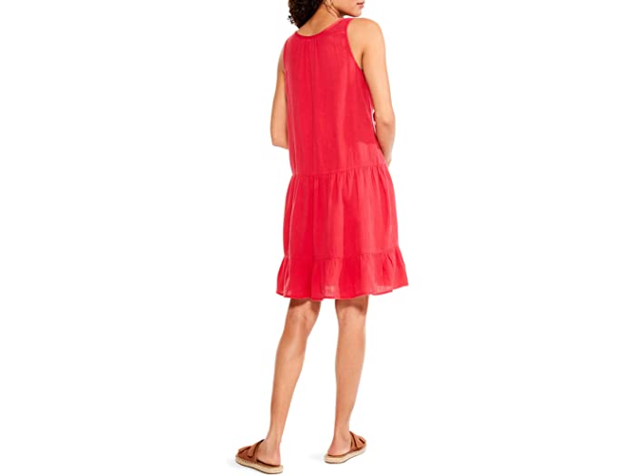 (取寄) ニックゾー レディース ダブル ガーゼ ティアード ドレス NIC+ZOE women Double Gauze Tiered Dress Cosmo Red