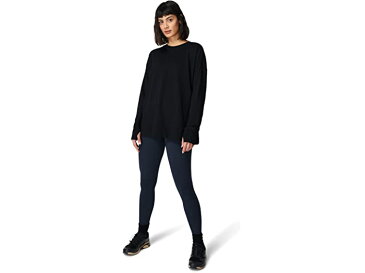 (取寄) スウェッティ ベティ レディース アフター クラス スプリット スウェットシャツ Sweaty Betty women After Class Split Sweatshirt Black