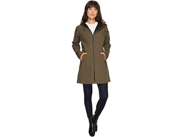 (取寄) イルセ ヤコブセン レディース ソフト シェル 3/4 レングス ファンクショナル レイン コート Ilse Jacobsen women Soft Shell 3/4 Length Functional Rain Coat Army