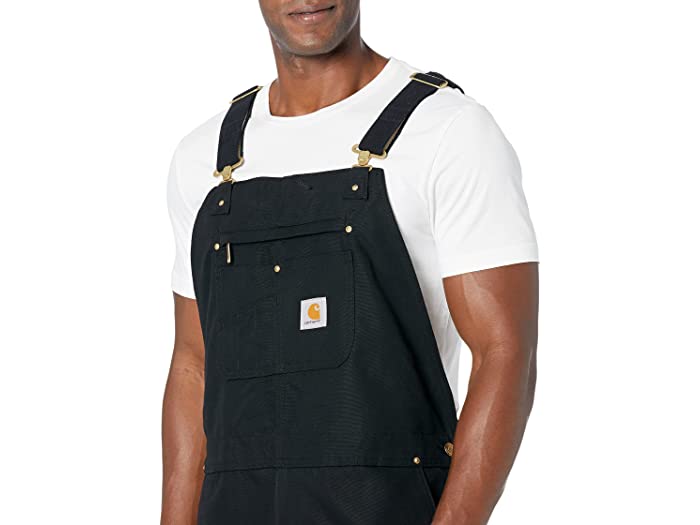 (取寄) カーハート メンズ リラックスド-フィット フィット ダック ビブ オーバーオール Carhartt men Relaxed Fit Duck Bib Overalls Black