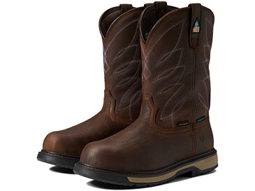 (取寄) アリアット レディース プルオン H2O CSA グレイシャー グリップ Ariat women Riveter Pull-On H2O 400G CSA Glacier Grip Brown