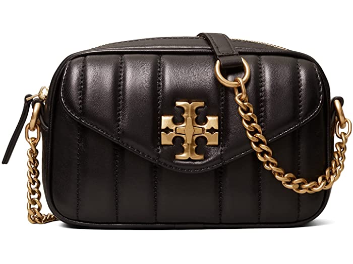 (取寄) トリーバーチ キラ ミニ カメラ バッグ Tory Burch Kira Mini Camera Bag Black/Rolled Gold