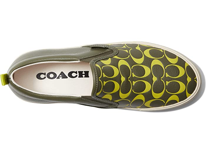 (取寄) コーチ メンズ プリンテッド ペブル スリップ-オン スケート COACH men Printed Pebble Slip-On Skate Army Green