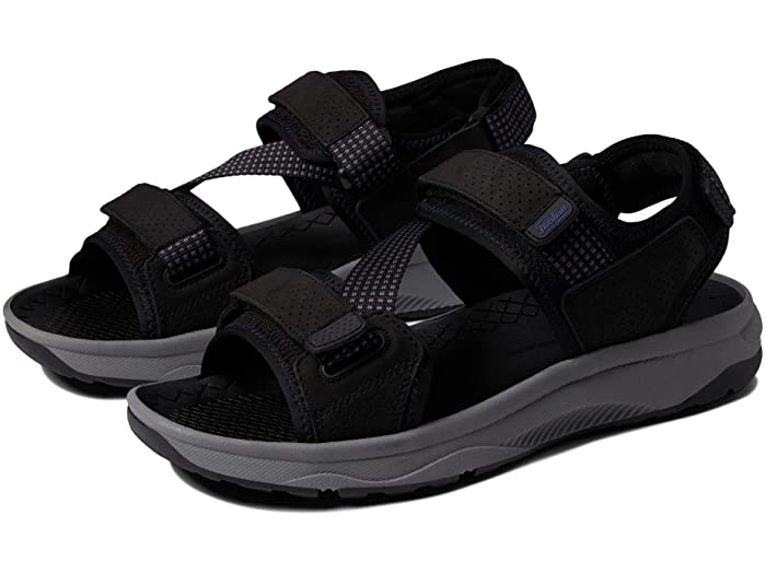 () ե㥤  ȥå 饤 С  Florsheim men Florsheim Tread Lite River Sandal Black Knit/Nubuck/Gray Sole