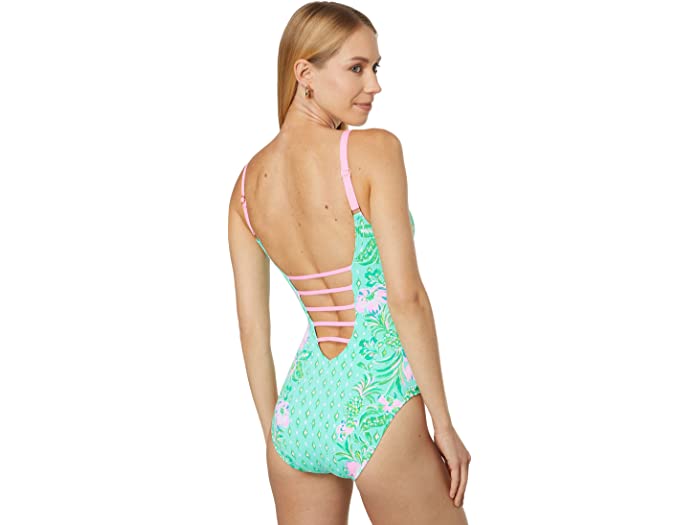 (取寄) リリー ピュリッツァー レディース ジャスペン ワンピース Lilly Pulitzer women Jaspen One-Piece Surf Blue Oh Diamond Girl