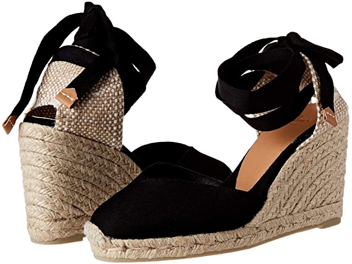 (取寄) カスタニエール キアラ 80 ウム ウェッジ エスパドリーユ CASTANER Chiara 80 mm Wedge Espadrille Black 1