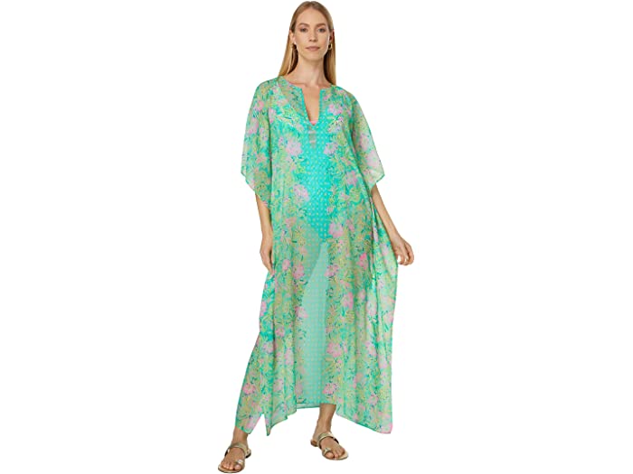 (取寄) リリー ピュリッツァー レディース クーカ カバーアップ Lilly Pulitzer women Cuca Cover-Up Surf Blue Oh Diamond Girl