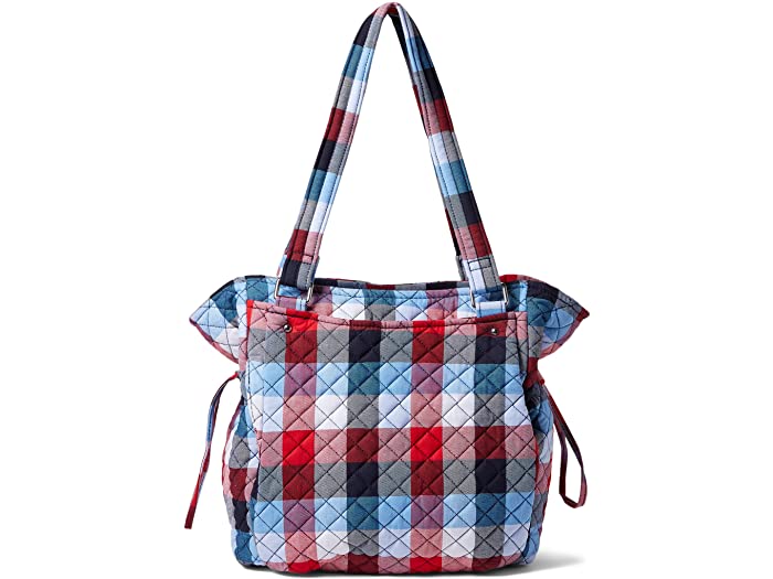 (取寄) ヴェラ ブラッドリー レディース コットン グレンナ サッチェル パース Vera Bradley women Cotton Glenna Satchel Purse Patriotic Plaid/Recycled Cotton