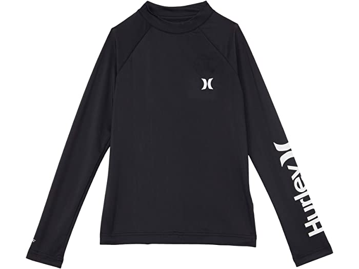 (取寄) ハーレー キッズ ボーイズ Upf 50+ ドライ ラッシュガード シャツ (ビッグ キッズ) Hurley Kids boys UPF 50+ Dry Rashguard Shirt (Big Kids) Black