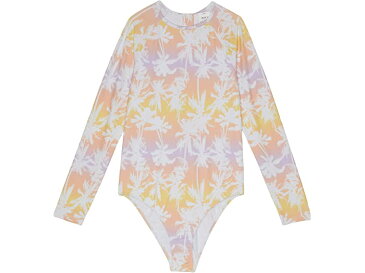 (取寄) ロキシー キッズ ガールズ ライク US ワンピース ロング スリーブ ラッシュガード (ビッグ キッズ) Roxy Kids girls Like US One-Piece Long Sleeve Rashguard (Big Kids) Peach Bud Lahaina Light