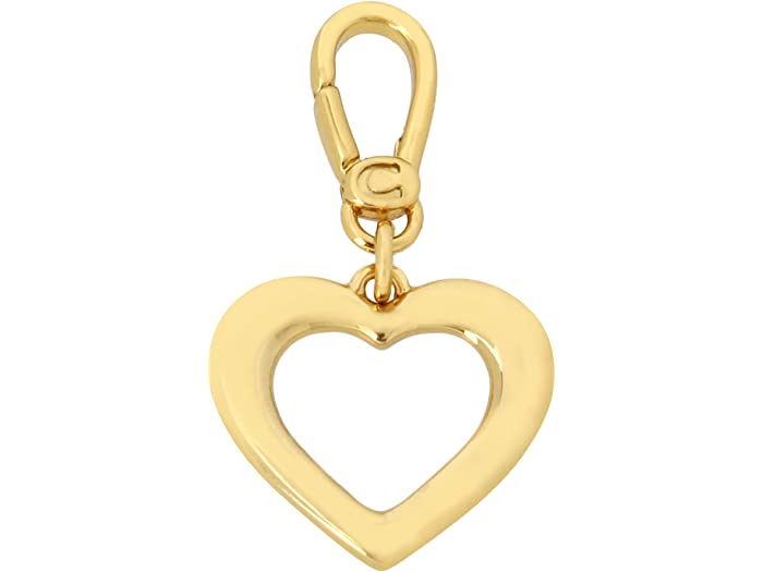 (取寄) コーチ レディース オープン メタル ハート チャーム COACH women Open Metal Heart Charm Gold