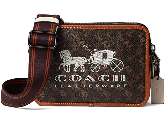 (取寄) コーチ メンズ チャーター クロスボディ 24 イン ホース アンド キャリッジ コーテッド キャンバス COACH men Charter Crossbody 24 in Horse and Carriage Coated Canvas JI/Truffle/Chalk