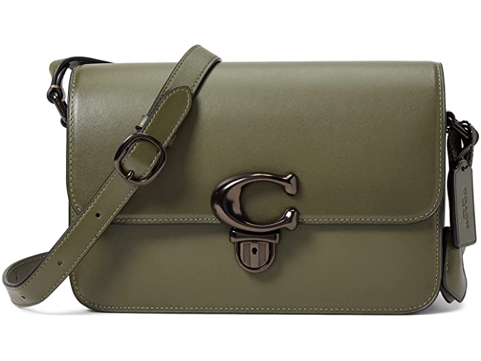 (取寄) コーチ レディース グラブタンレザー レザー スタジオ ショルダー バッグ COACH women Glovetanned Leather Studio Shoulder Bag Army Green