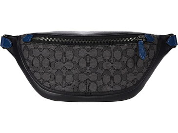 (取寄) コーチ メンズ リーグ ベルト バッグ イン シグニチャー ジャカード COACH men League Belt Bag in Signature Jacquard Charcoal/Black