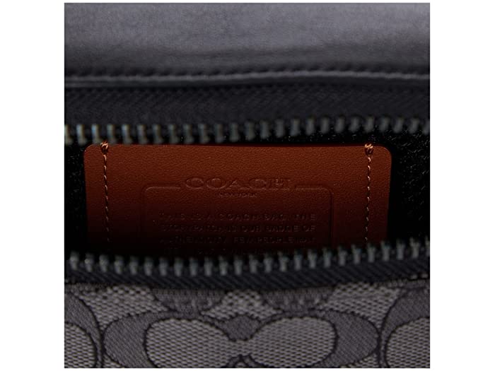 (取寄) コーチ メンズ リーグ ベルト バッグ イン シグニチャー ジャカード COACH men League Belt Bag in Signature Jacquard Charcoal/Black